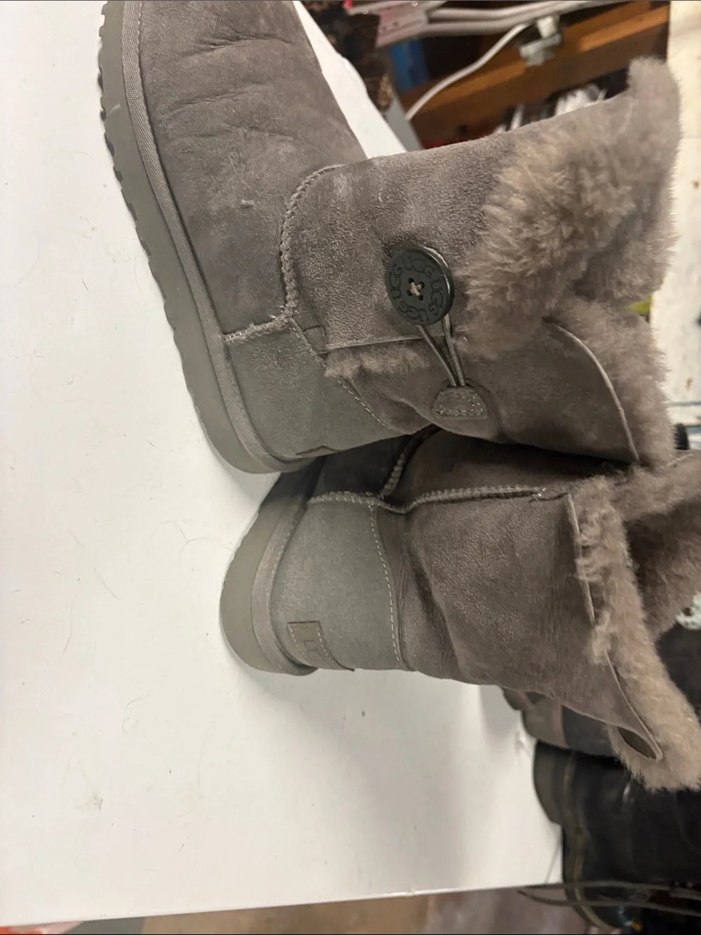 Women's Ugg Cozy Shearling Lined Short Winter Boots - Gray
